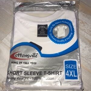 😁BRAND NEW IN PACKAGING WITH TAGS COTTONSVILLE U.s.a White Crew Neck Tee